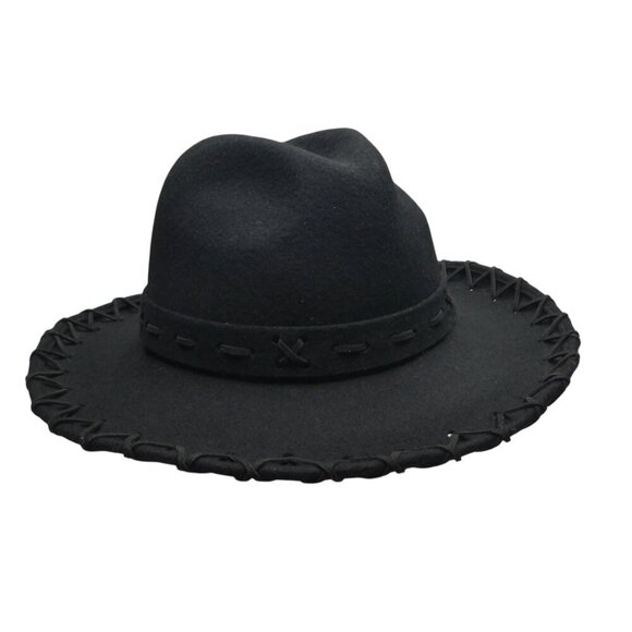 Scala Black Wool X Stitch Western Boho Cowgirl Hat Womens - Picture 1 of 11
